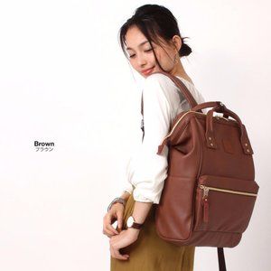 Anello Original Japan Brown Faux Leather BackPack
